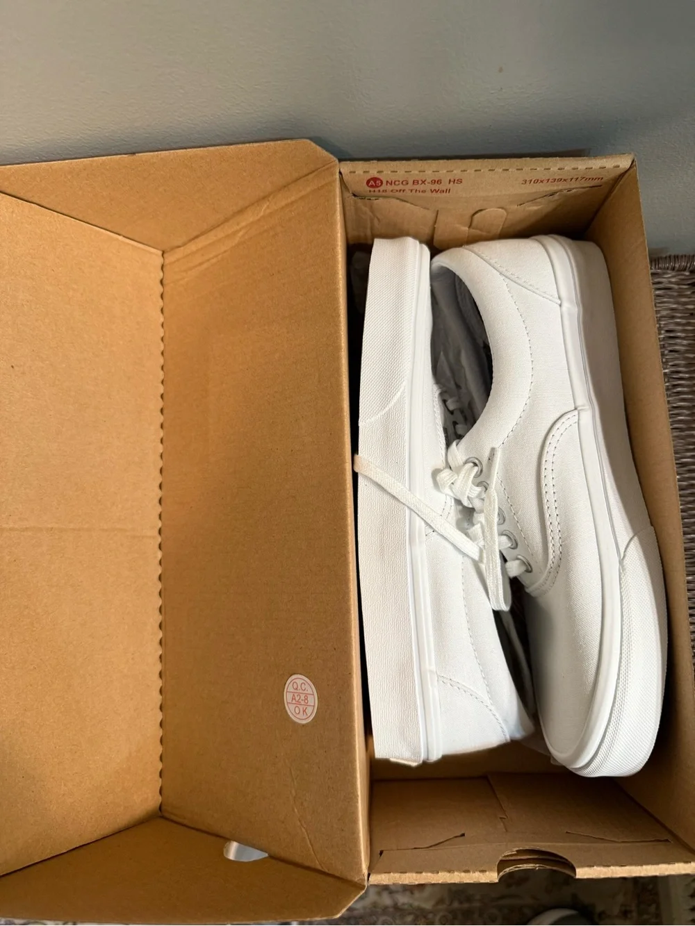 Vans White Canvas Low-Top Sneakers